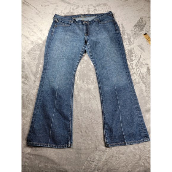Old Navy The Diva Jeans Womens Size 14 Short‎ Blue Bootcut Mid Rise Pants 40x29 - Picture 1 of 8